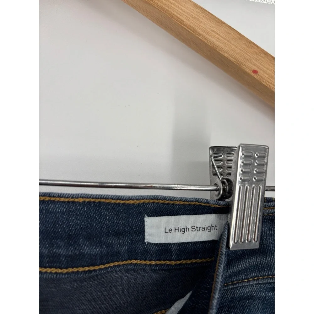 FRAME Jeans Womens 26 Blue Le High Straight Raw Hem Stretch‎ Denim Pants